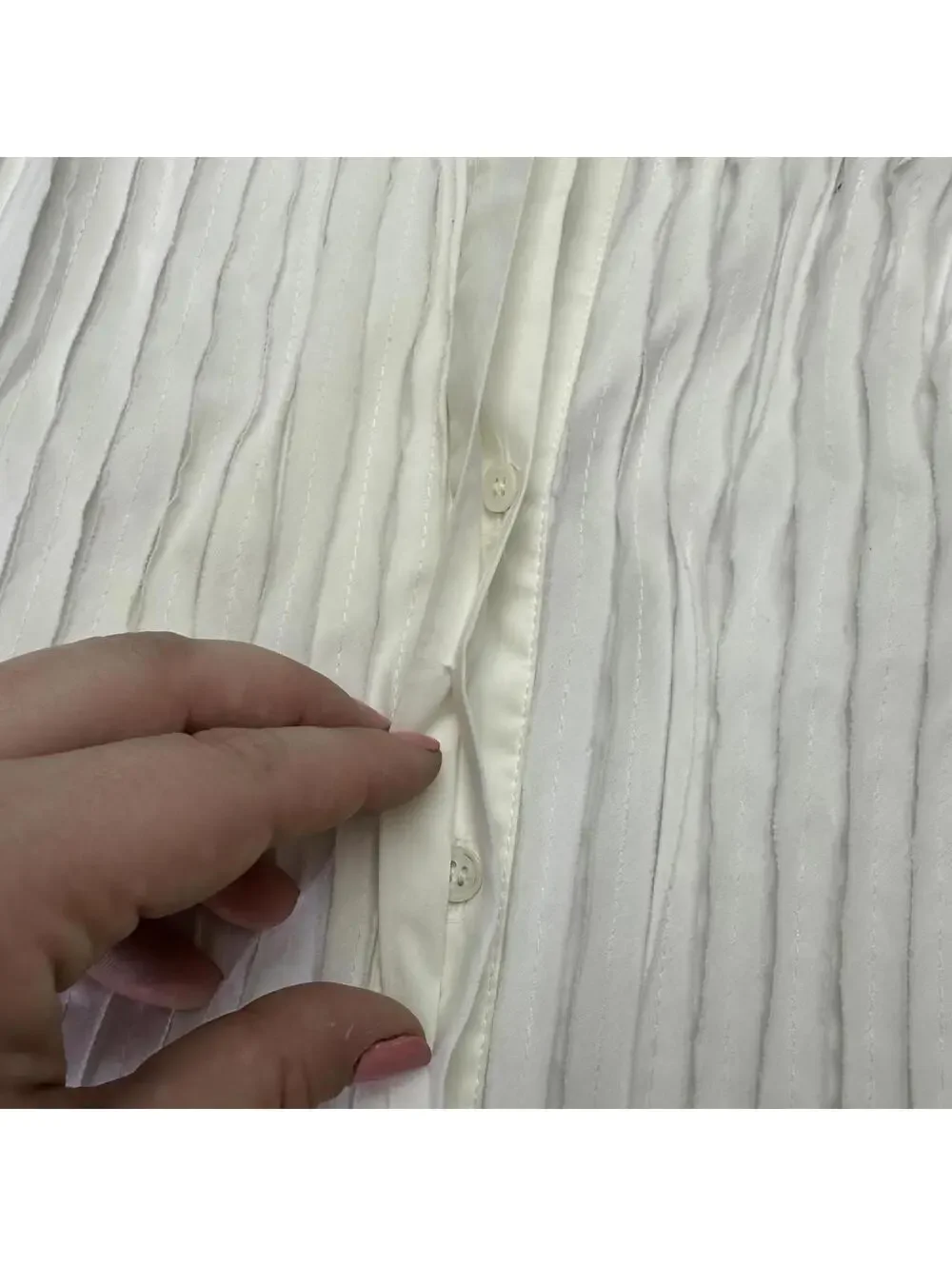 BCBGMAXAZRIA White Button-Down Blouse - Size XS